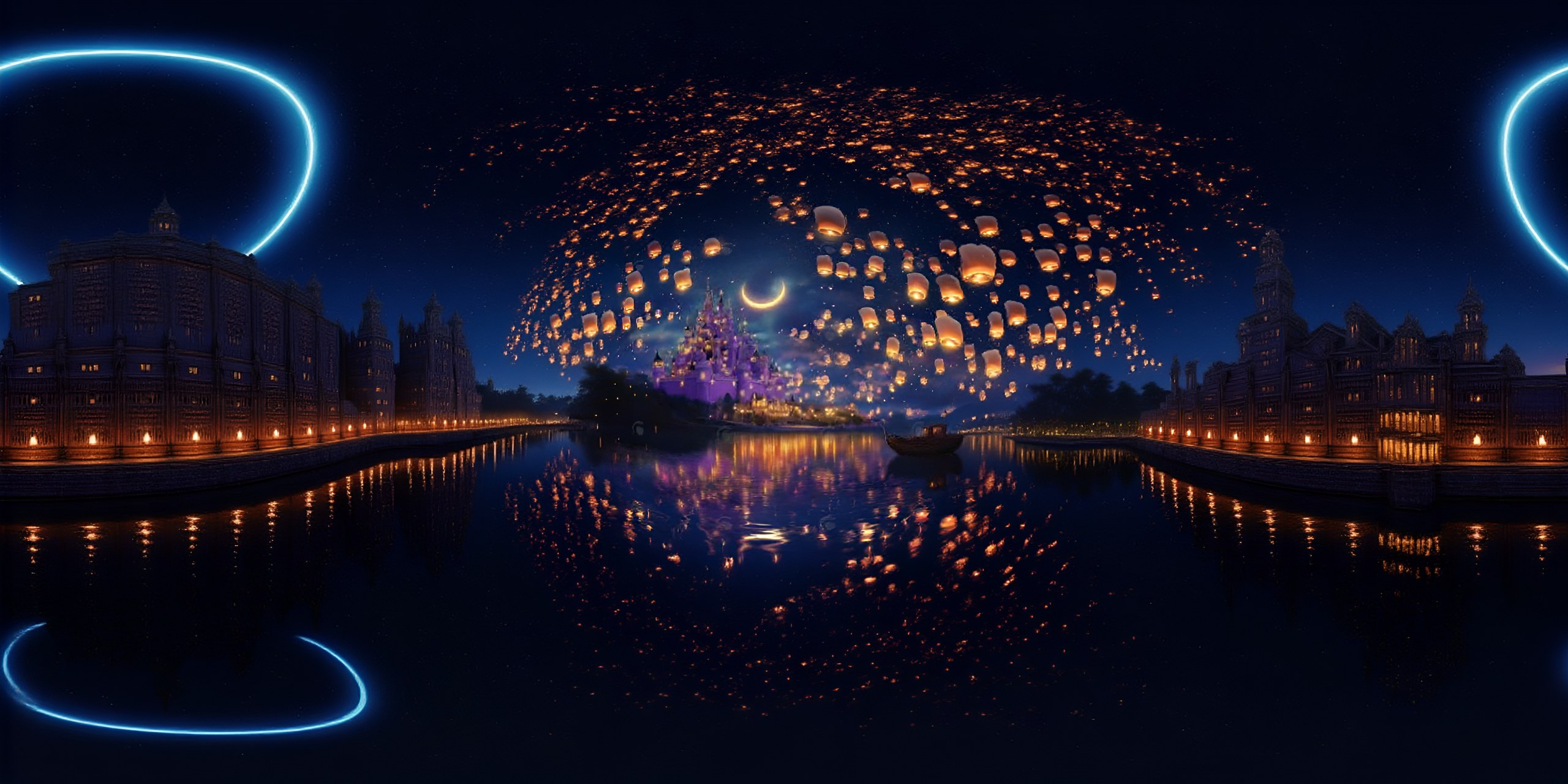 The single 360-degree equirectangular panorama the whole world is built from.